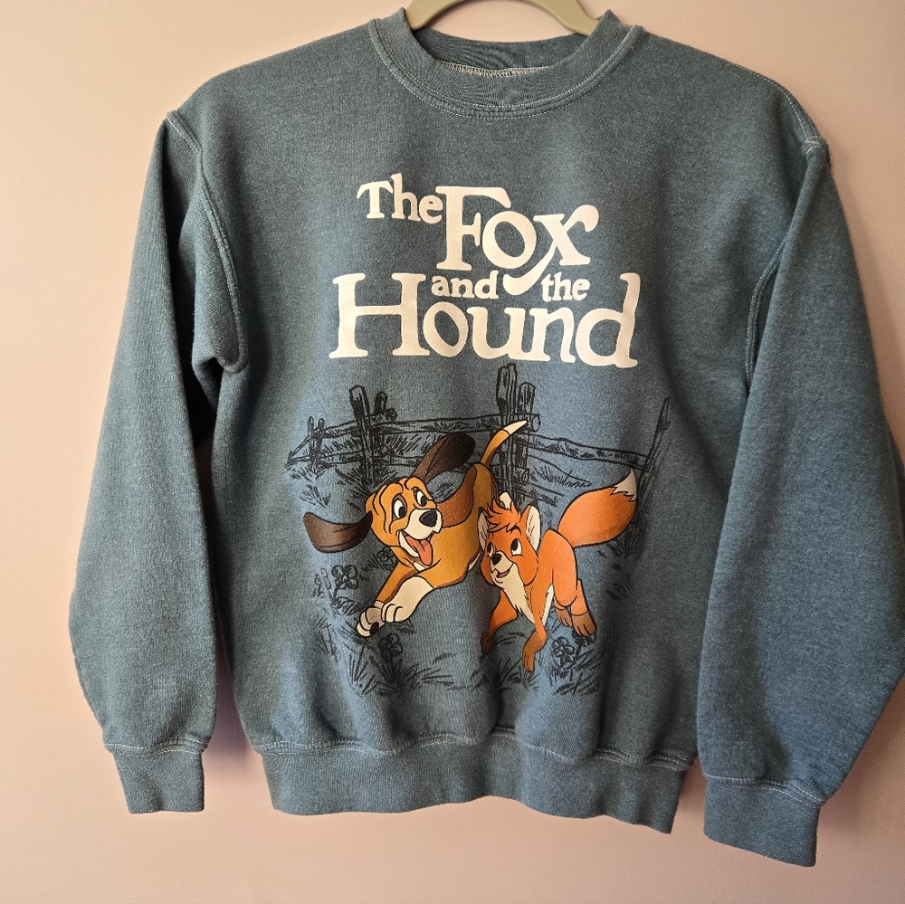 The Fox and the Hound Graphic Crewneck Sweatshirt - Teal